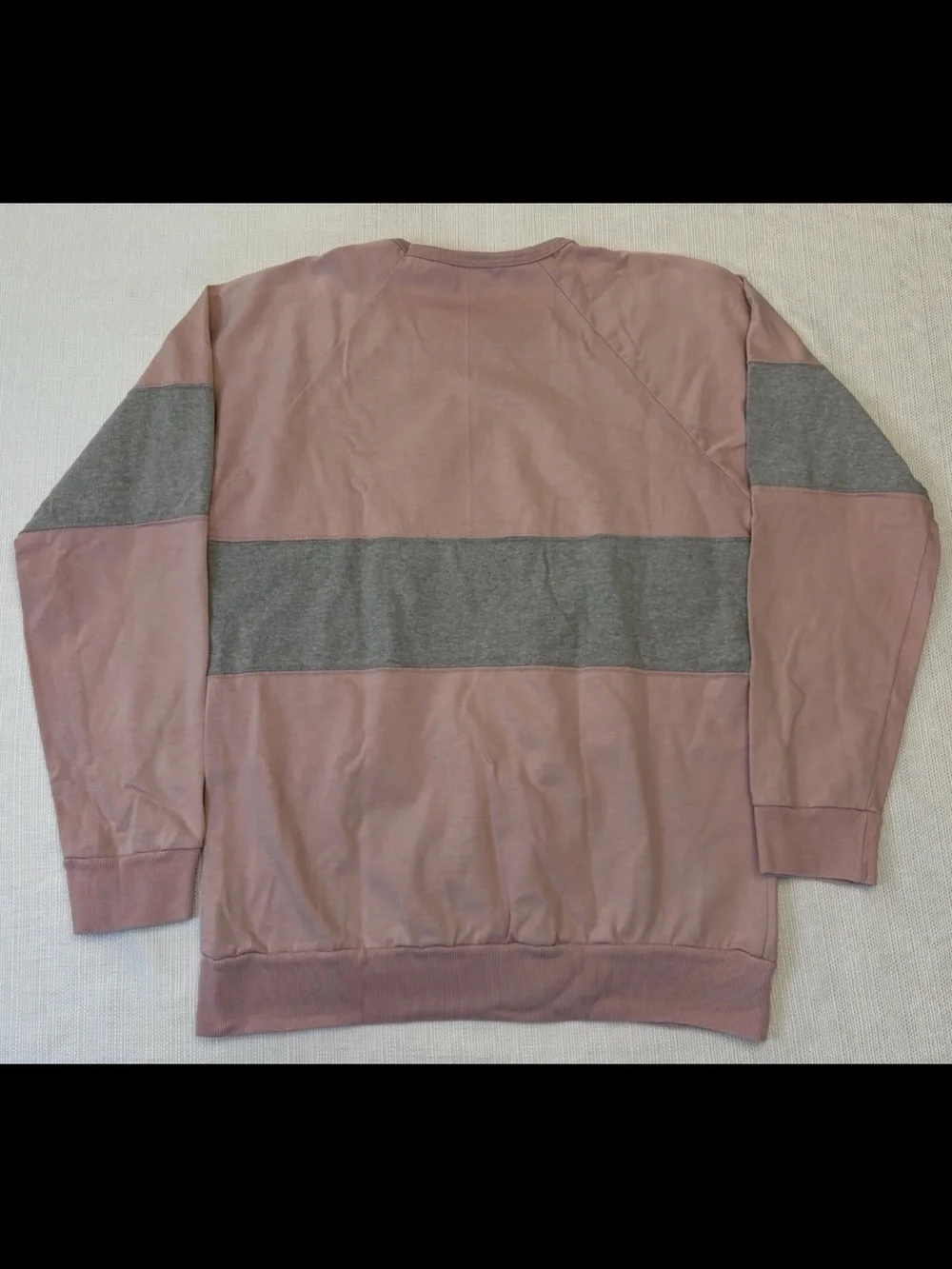 Vintage 90’s J.Crew Sweatshirt Women’s Medium Pink Gray Cotton Crewneck USA